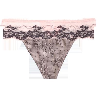 China Classical Jacquard Satin Sexy Woman Thongs  Embroidery Lace For Adult for sale