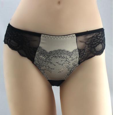 China Sexi Cotton Pretty Girls Bikinis Low Waist  Floral Satin Print Lace panty for sale