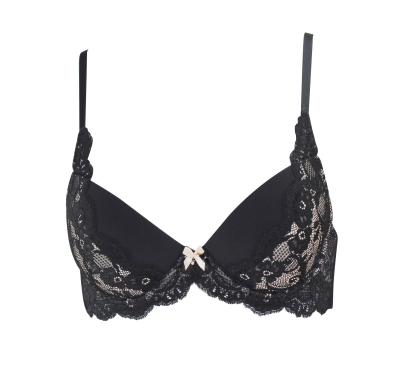 China Thin Comfortable Padded Push Up Bras Brassiere Lace Embroidery Lingerie  Underwire for sale