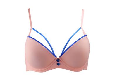 China Beige Cut Out Soft Cup Bra Women Foam Padded Bras Microfiber Eco-Friendly for sale