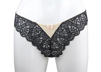 China Nylon Soft Women  Boyshorts Panties Front Lace Back Microfiber With Bow for sale