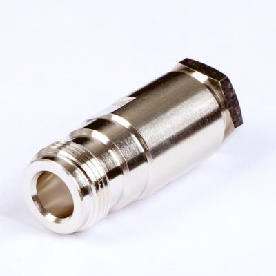 China Low Loss Brass N Jack Clamp Type RF Straight Female Coaxial Connector For LMR400 RG8 RG213 RG214 Cable Te koop