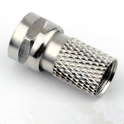 China Zinc Alloy / Copper Alloy RF Coaxial Cable RG6 Connector F Type Male Twist On Connector / F Connector zu verkaufen