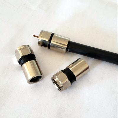 China Compression TV Factory Price Antenna Waterproof F Connector 75 Ohm RG6 F Connector Coaxial Cable zu verkaufen