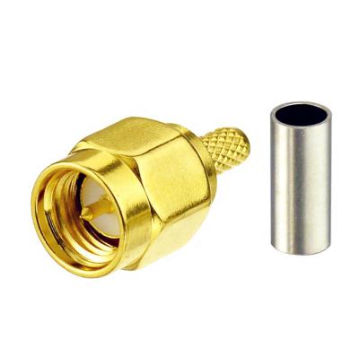 China High quality cheap price SMA antenna brass connector for RG316 RG174 LMR100 LMR195 coaxial cable à venda