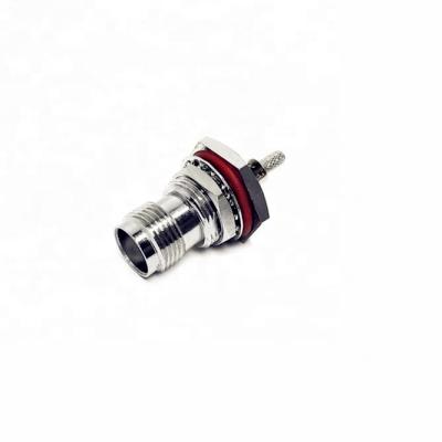 China Communicate Professional Skywindow Crimp RF Coaxial Female Connector TNC Bulkhead For RG316 RG174 RG178 Cable à venda