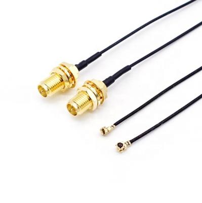 China Telecom Communication IPEX UFL RPSMA Female Pigtail Cable SMA to IPEX RF Coaxial Cable Antenna RF1.13 Pigtail Cable for sale