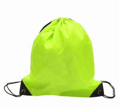 China 100% Eco-friendly Custom Printing Polyester Drawstring Bags With Front Zipper Pocket for sale