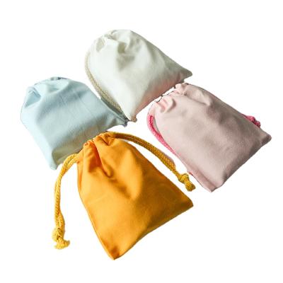 China 100% Custumized Eco-friendly Printing Small Reusable Cotton Drawstring Bags for sale