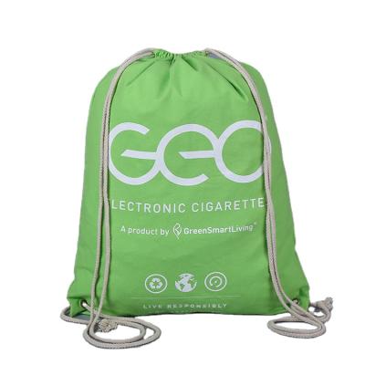 China 100% Eco-Friendly Luxury Recyclable Custom Prints Logo Cotton Drawstring Bag for sale