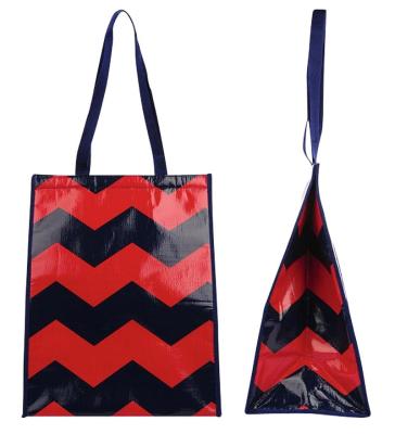 China 100% Eco-friendly Foldable Grocery Laminated PP Woven Fabric Shopping Bags for sale