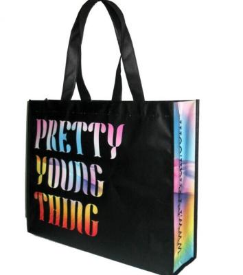 China Customized 100% Matte PP Woven Bags Eco-friendly Lamination With Webbing Handle for sale