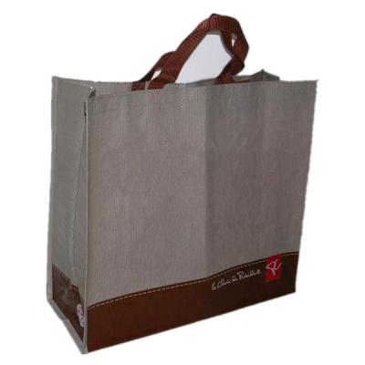 China 100% Large Eco-friendly PP Woven Reusable Tote Storage Bag Shopping Groceries Laundry Carrier Bags for sale