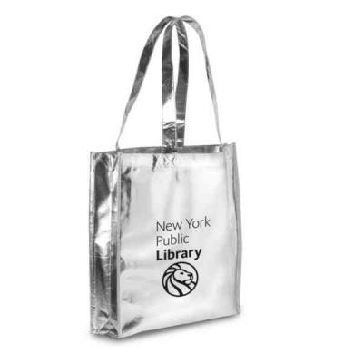 China 100% eco-friendly extra large size gold silver lamination metallic non woven bags with logos for sale