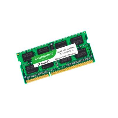 China Negotiable Avanshare 2GB 4GB 8GB 1333MHZ/1600MHZ LAPTOP Memory Ram For Notebook Computer Factory Outlet High Quality for sale