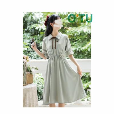 China Factory Wholesale A27 Anti-Static Women's Casual Button Long Sleeve Dresses for sale