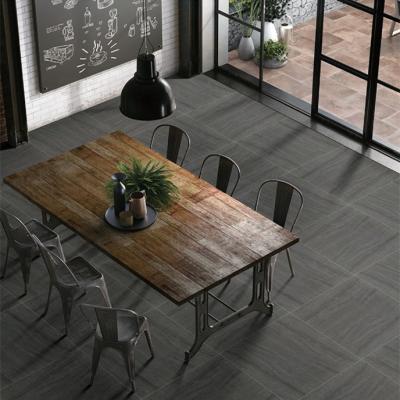 China Rustic Tiles Home Decorative Dark Gray Glazed Rough Porcelain Floor Tiles China for sale