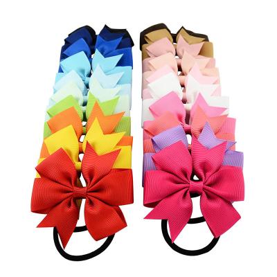 China Hair Decoration Cute Kids Hair Bows Solid Color Korean Lovely Children's  Hair Loop Popular Hair Clips In Europe And America for sale