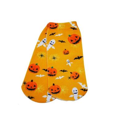 China Halloween disposable socks with cats and pumpkin designs for sale