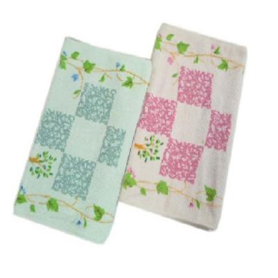 China Flower Pattern Muslin Cotton Kitchen QUICK DRY Tea Towel For Custom Printing Logos for sale