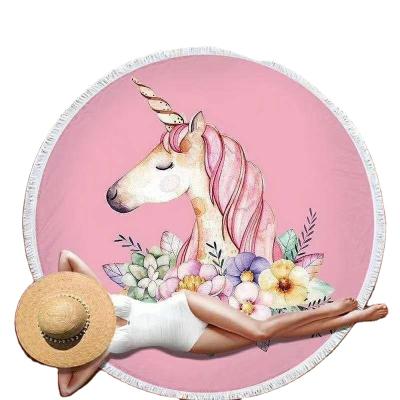 China New Style 100% Soft Custom Micro Fiber Printing Round Beach Towel, Beach Towel for sale