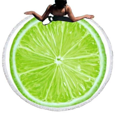 China New type 100% micro fiber custom print soft round beach towel, beach towel for sale