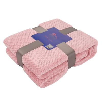 China Anti-Static Luxurious 100% Polyester Flannel Fleece Blanket for sale