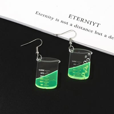 China CLASSIC Acrylic Funky Measuring Cup Earrings For Women 2021 for sale