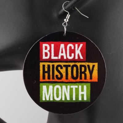 China 2022 High Quality Wholesale African Rasta Black Month Story Earrings for sale