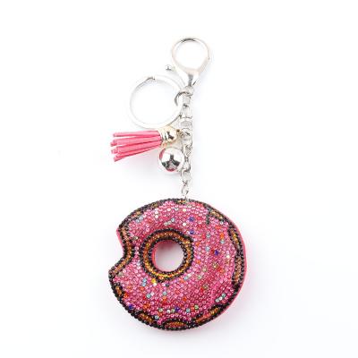 China Cute Women's Eco-friendly Crystal Keyring Car Key Chain Full Rhinestone Keychain Phone Charger Key Chain Holder for sale