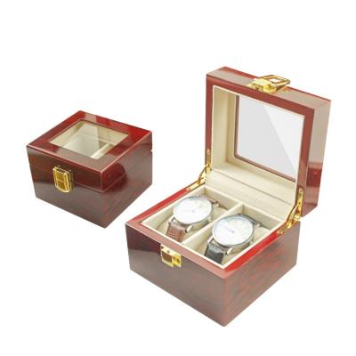 China Fashion 1/2/3 High Glossy Lacquered Wooden Storage Box For Jewelry Watch for sale