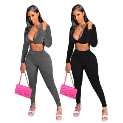 China G8010 Breathable Yoga Set Fitness Wear Yoga Sets For Women 2 Piece Workout Clothing Set for sale