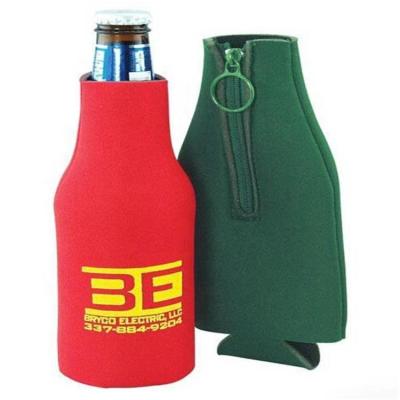 China OEM Sustainable Foam Die Cut Beer Cooler Sleeve / Simple Beer Bottle Cooler for sale