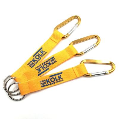 China Lanyard Short Carabiner Key Chain With Lanyard Strap / Key Strap Chain for sale