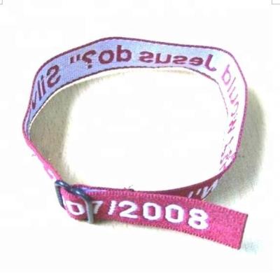 China Adjustable Wristband CUSTOMIZED for Events or Party , Adjustable Woven Fabric Wristband Wristband for sale