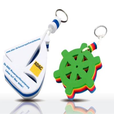 China Custom Made Custom Eva Foam Floating Shape Logo Floating Key Chain Keychain for sale