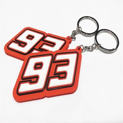 China Customized high quality 2d pvc pvc rubber keychain/custom keychain/rubber key ring for promotion or wholesale for sale