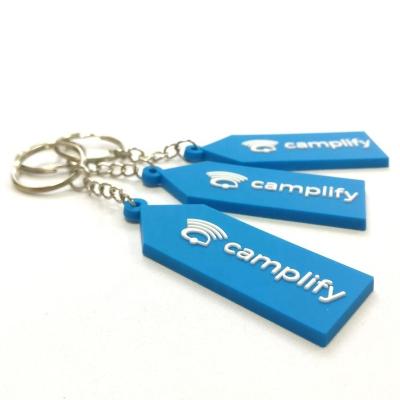 China Promotion Gift Promotional Keychain With Custom Logo PVC Soft Key Ring for sale