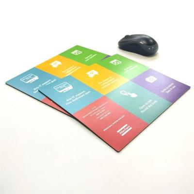 China Top + Rubber Base Hard PVC Hard Top With Rubber Bottom Mouse Pad / Rubber Mouse Pad for sale