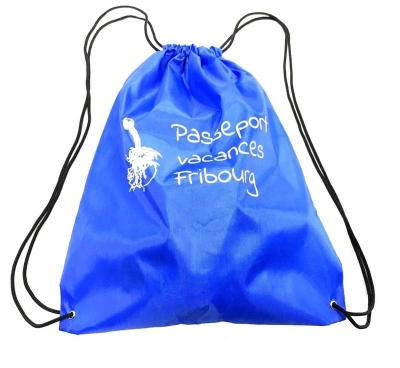 China With pp string sports gym drawstring backpack cheap polyester drawstring bags for sale