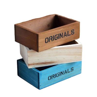 China Wholesale Custom Decorative Storage Wooden Boxes Single Wooden Box Disposable Boxes for sale