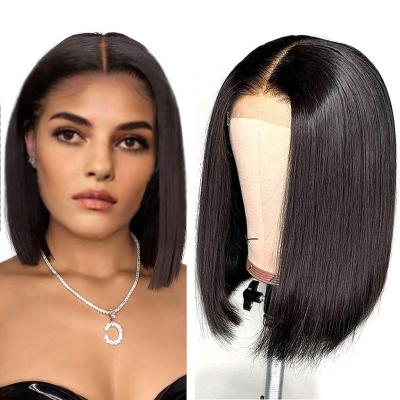 China Straight/Body/Water/Loose Wave/Unprocessed Deep Wave Bob Wave Natural Color Swiss Lace Wigs 100% Virgin Hair Short Hair Lace Front Wig 13*4/4*4 for sale