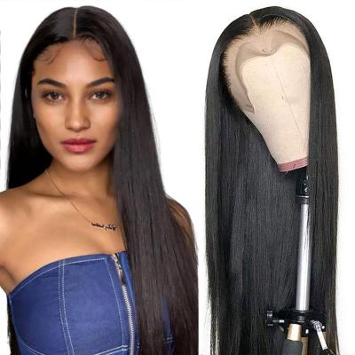 China Full Lace Wigs Virgin Human Hair Natural Straight Brazilian Hair Lace Front Wig Cheap Cuticle Aligned For Women Color Straight for sale