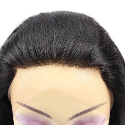 China Directly Wholesale 100% Full Lace Wigs Glueless Human Hair Straigh Bone Full Lace Wigs Natural Brazilian Hair Lace Wig for sale