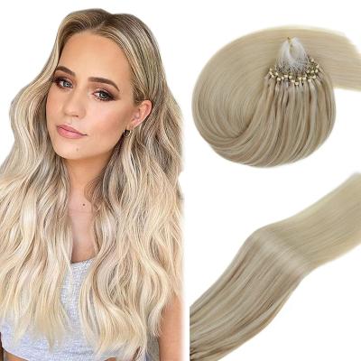 China Softest Hair Microlink Hair Extensions All Colors Brazilian Hair Weaving Straight /Body Wave For Women Micro Link Extension 100pcs for sale