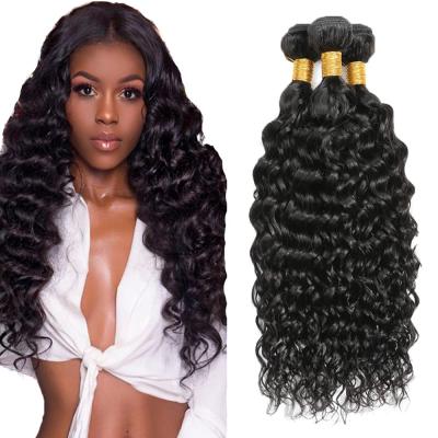 China Water Wave Mink Virgin Human 10A Unprocessed Grade Raw Brazilian Hair Bundles Hair Vendor Hair Extension Cuticle Aligned Water Wave for sale