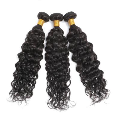 China 100% Virgin Russian Human Remy Hair Extensions Thick End Straight Hand Tied Weft Double Drawn Water Curly Bundles for sale