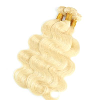 China Peruvian Deep Wave Virgin Hair Bundles 100% Raw Unprocessed Virgin Cuticle Aligned Human Hair Weave613 Blonde Hair Extensions for sale