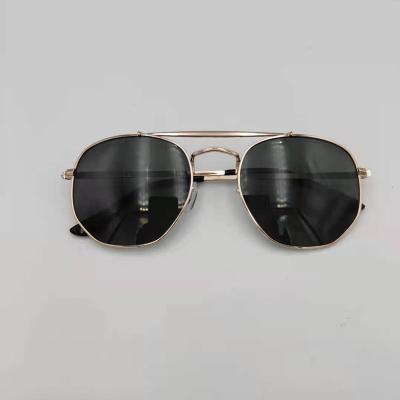 China Round circle glass sunglasses metal frame UV400 sunglasses 2021 fashion the new small shading sunglasses for sale