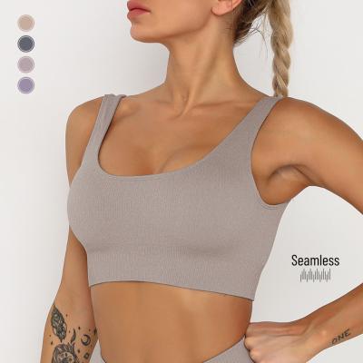 China High Print Breathable Padded Seamless Yoga Tik Tok Crop Top Sports Bra Sports Bra for sale